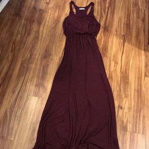 Maroon maxi dress